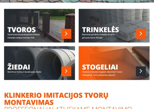 Sukurta interneto svetainė betono.lt